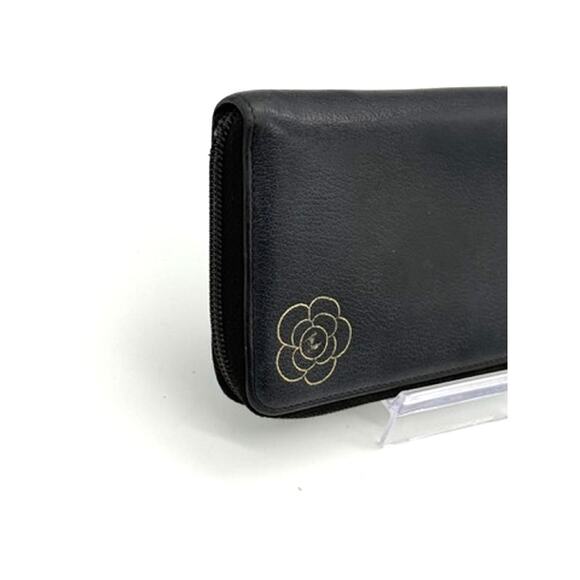 Chanel Bifold Long Wallet*Camellia Embossed in Gold*CC interlocking*Awesome - Picture 4 of 16